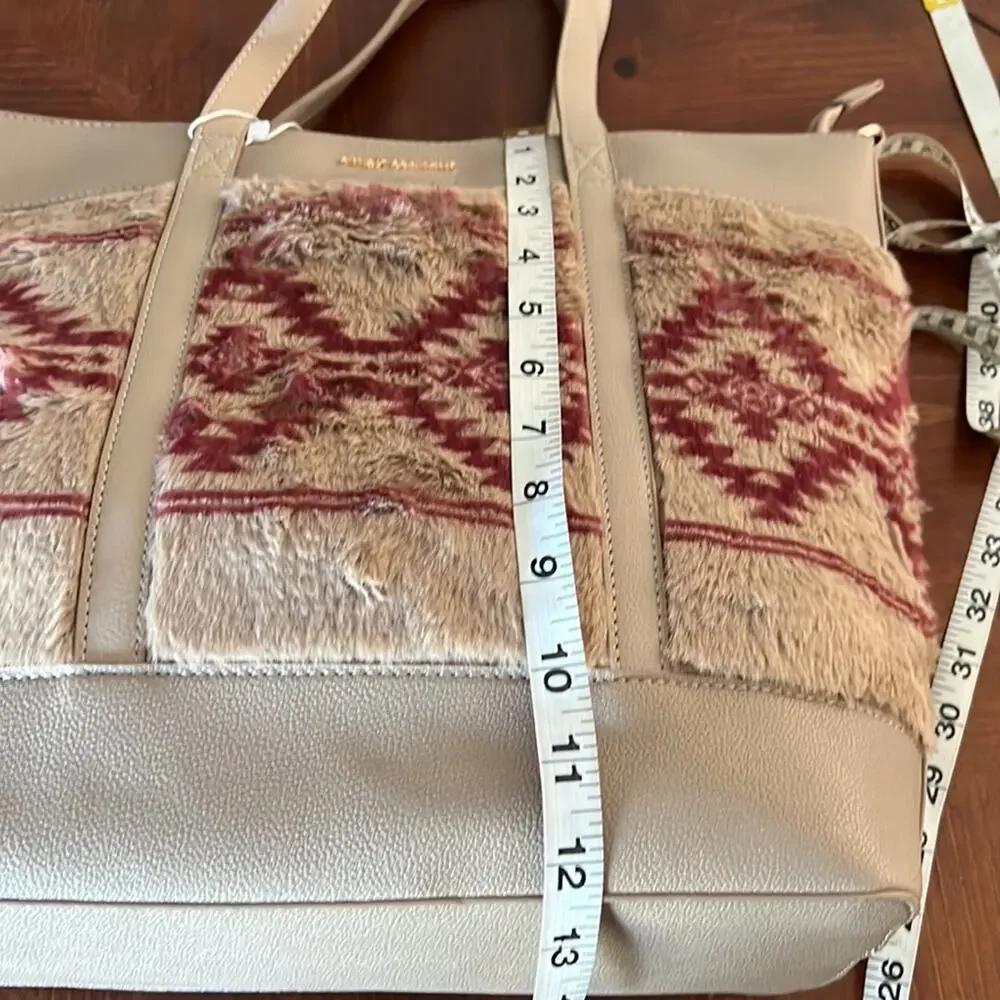 Simply Southern Tan Sherpa Fur Aztec Tote Purse Westerncore Cowgirl NWT